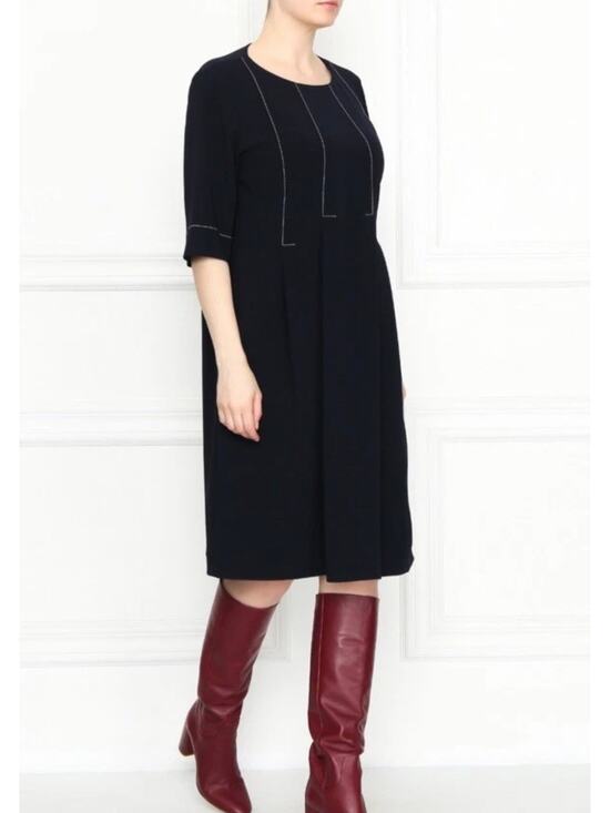 Marina Rinaldi Dresses & Skirts - NWT Marina Rinaldi Dark Navy Midi Dress Plus sz US 20 Minimalist Neutral Capsule